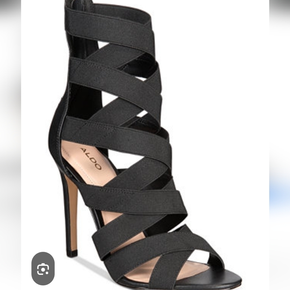 Cape Robbin Wilma-1 Women's Elegant Black Strappy Stiletto Heels   Size 5.5